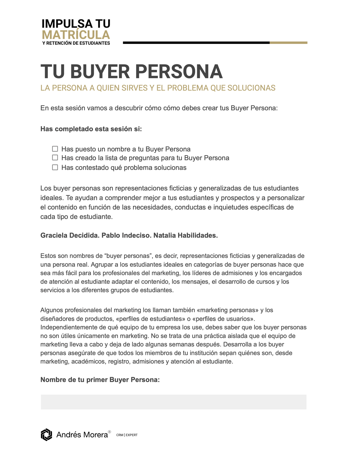 Buyer Persona Tool